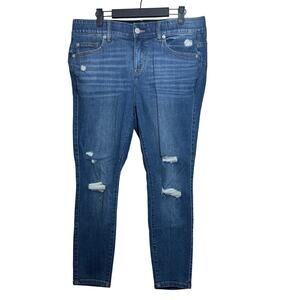 Torrid Bombshell High-Rise Women's Upstate Blue Skinny Jean Size 14 Extra Short